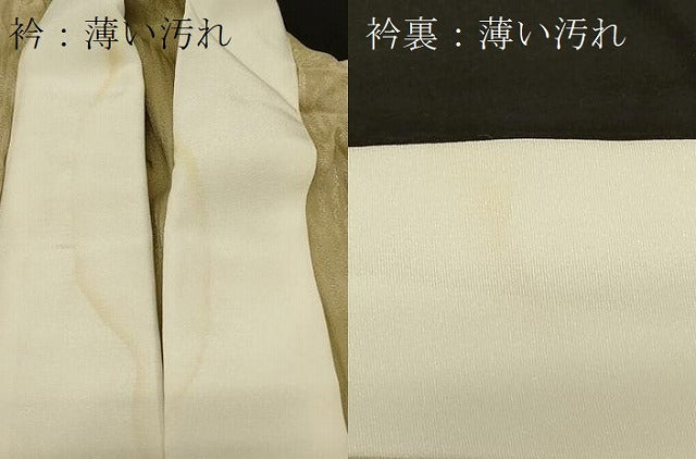 平和屋着物○長襦袢 無双仕立て よろけ縞 舞花地紋 正絹 逸品 CABA8158ut