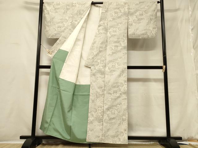 平和屋着物■上質な紬 道長鳳凰花文 正絹 逸品 CABB1415in