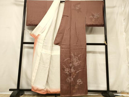 平和屋着物■訪問着　草花文　牡丹　金彩　正絹　逸品　CABB1419in
