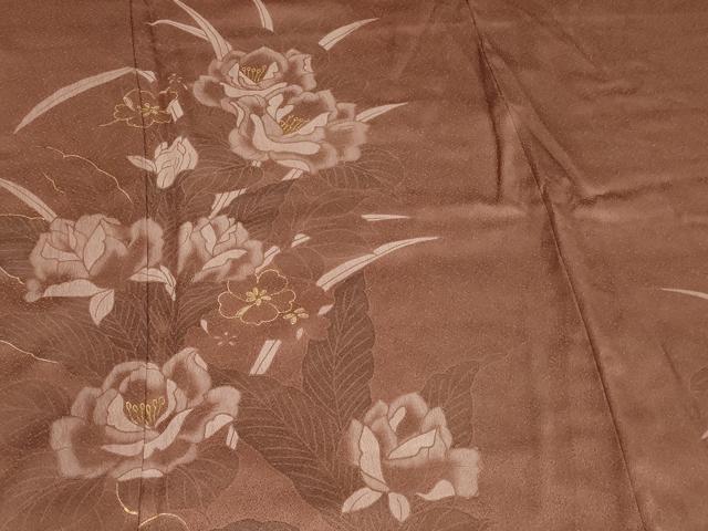 平和屋着物■訪問着　草花文　牡丹　金彩　正絹　逸品　CABB1419in