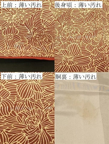 平和屋着物■上質な小紋　花づくし　正絹　逸品　CABB1420in