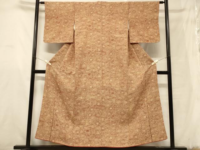 平和屋着物■上質な小紋　花づくし　正絹　逸品　CABB1420in