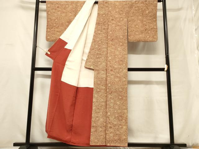 平和屋着物■上質な小紋　花づくし　正絹　逸品　CABB1420in