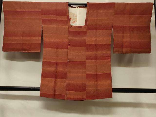 平和屋着物■道行コート　横段吉祥花文　暈し染め　正絹　逸品　未使用　CABB1532in