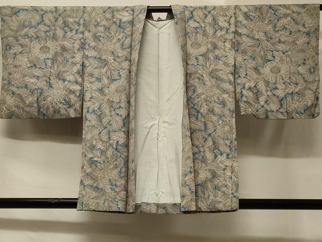 平和屋着物＃羽織　草花文　暈し染め　正絹　逸品　CABB1558in