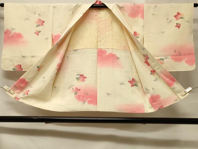 平和屋着物＃羽織　地紋起こし　楓　暈し染め　正絹　逸品　CABB1584in