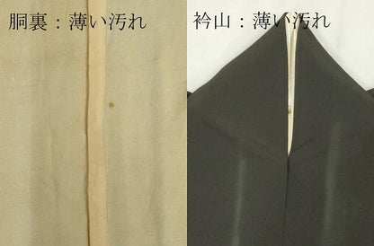 平和屋着物■豪華黒留袖　駒刺繍　花唐草文　菊　金彩　正絹　逸品　CABB1619ou