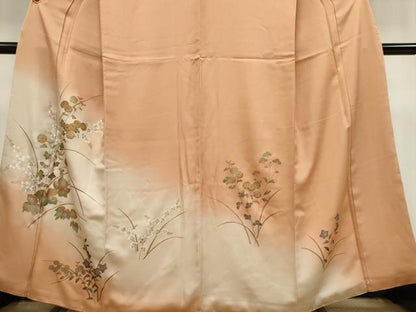 平和屋着物■訪問着　草花文　暈し染め　金彩　正絹　逸品　CABB1689ou