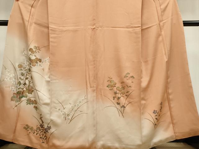 平和屋着物■訪問着　草花文　暈し染め　金彩　正絹　逸品　CABB1689ou