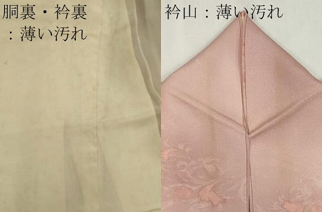 平和屋着物■上質な小紋　地紋起こし　草花文　暈し染め　正絹　逸品　CABB1692ou