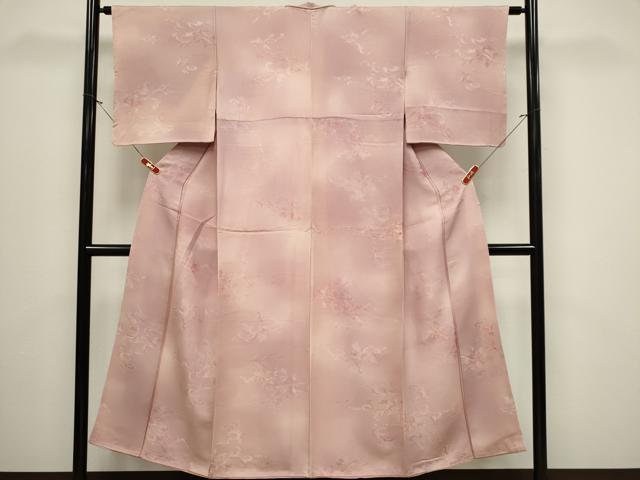 平和屋着物■上質な小紋　地紋起こし　草花文　暈し染め　正絹　逸品　CABB1692ou