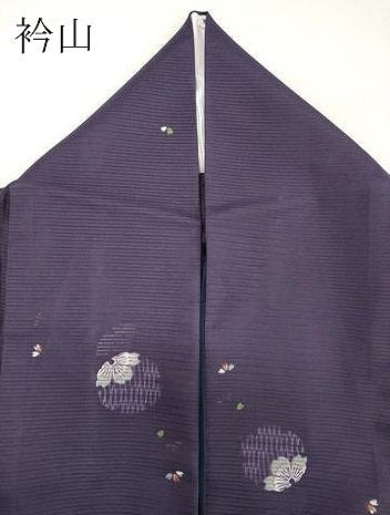 平和屋着物＊夏物 小紋 絽 舞花文 洗える着物 CABB1710ou
