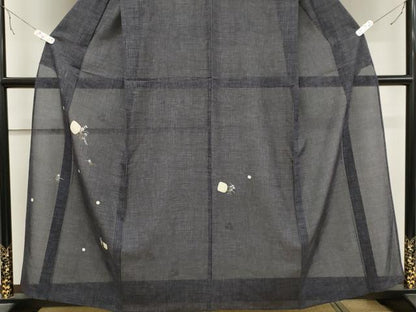平和屋着物＊夏物 訪問着 絽 刺繍 草花文 金糸 正絹 逸品 CABB1714ou