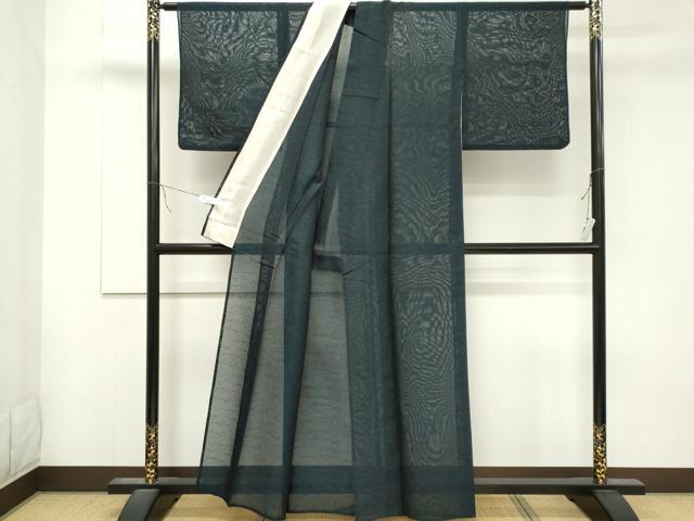 平和屋着物＊夏物 小紋 紗 幾何学文 正絹 逸品 CABB1715ou