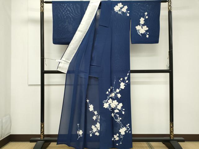 平和屋着物＊夏物 訪問着 絽 枝花文 正絹 逸品 CABB1717ou