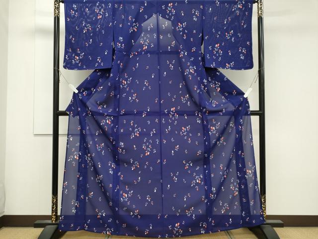 平和屋着物＊夏物　小紋　絽　草花文　正絹　逸品　未使用　CABB1718ou 平和屋着物＊夏物 小紋 絽 草花文 正絹 逸品 未使用 CABB1718ou
