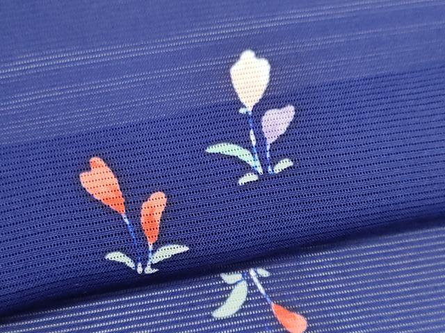 平和屋着物＊夏物　小紋　絽　草花文　正絹　逸品　未使用　CABB1718ou 平和屋着物＊夏物 小紋 絽 草花文 正絹 逸品 未使用 CABB1718ou