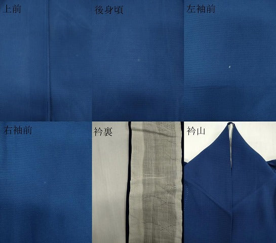 平和屋着物＊夏物 色無地 絽 瑠璃紺色 正絹 逸品 CABB1721ou