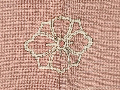 平和屋着物＊夏物 色無地 変わり絽 珊瑚色 正絹 逸品 CABB1722ou