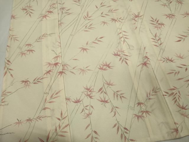 平和屋着物＊夏物 小紋 絽 笹竹文 正絹 逸品 CABB1726ou