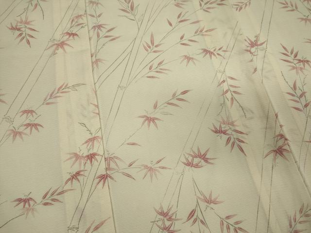平和屋着物＊夏物　小紋　絽　笹竹文　正絹　逸品　CABB1726ou 平和屋着物＊夏物 小紋 絽 笹竹文 正絹 逸品 CABB1726ou