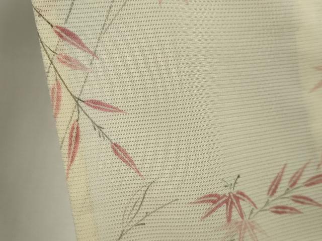 平和屋着物＊夏物 小紋 絽 笹竹文 正絹 逸品 CABB1726ou