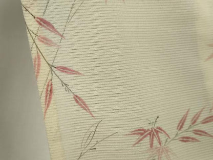 平和屋着物＊夏物 小紋 絽 笹竹文 正絹 逸品 CABB1726ou
