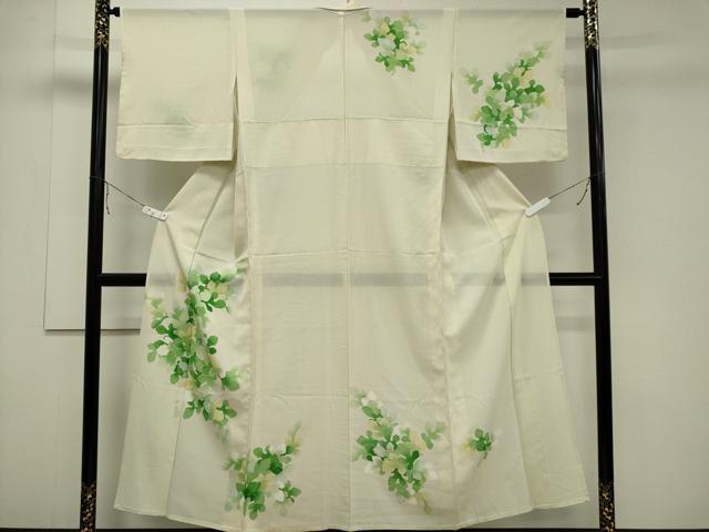 平和屋着物＊夏物 訪問着 絽 草葉文 暈し染め 正絹 逸品 CABB1729ou