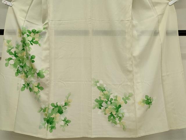 平和屋着物＊夏物 訪問着 絽 草葉文 暈し染め 正絹 逸品 CABB1729ou