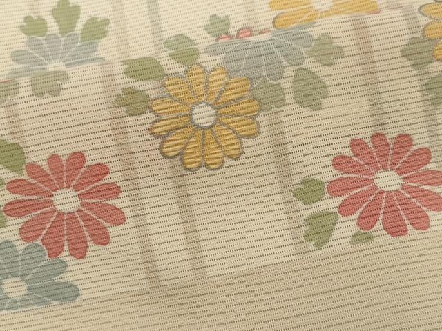 平和屋着物＊夏物 訪問着 絽 刺繍 草花文 銀彩 正絹 逸品 CABB1731ou