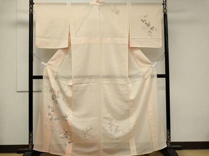 平和屋着物＊夏物 訪問着 絽 流水草花文 暈し染め 正絹 逸品 未使用 CABB1733ou