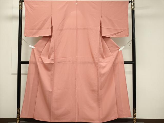 平和屋着物＊夏物 色無地 絽 桃色 正絹 逸品 CABB1736ou