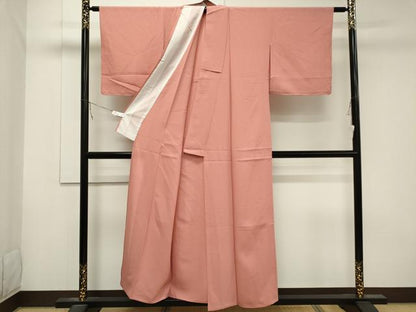 平和屋着物＊夏物 色無地 絽 桃色 正絹 逸品 CABB1736ou