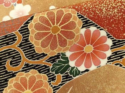 平和屋着物■豪華黒留袖 作家物 吉祥草花文 金彩 正絹 逸品 CABB1740ou
