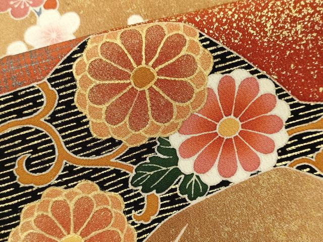 平和屋着物■豪華黒留袖 作家物 吉祥草花文 金彩 正絹 逸品 CABB1740ou