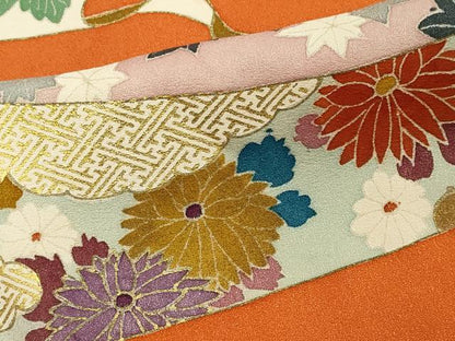 平和屋着物■訪問着　吉祥花文　金彩　正絹　逸品　CABB1760ou