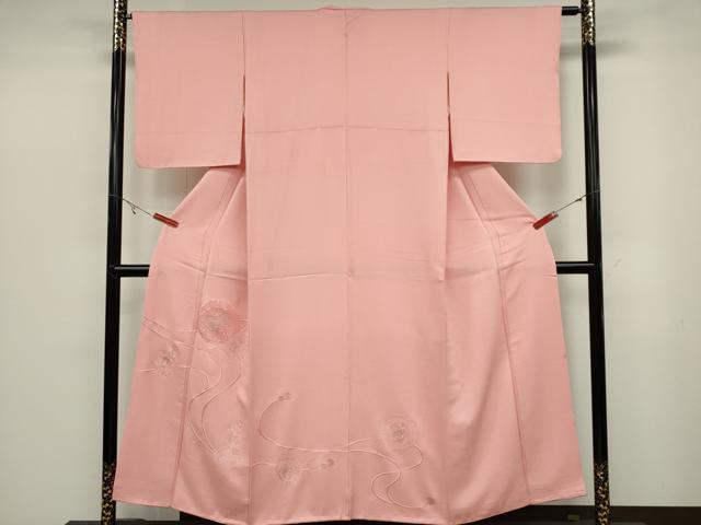 平和屋着物■豪華色留袖 刺繍 鏡裏花文 金糸 正絹 逸品 CABB1780ou
