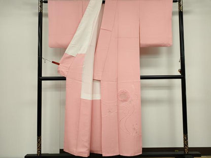 平和屋着物■豪華色留袖 刺繍 鏡裏花文 金糸 正絹 逸品 CABB1780ou