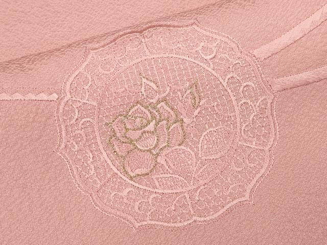 平和屋着物■豪華色留袖 刺繍 鏡裏花文 金糸 正絹 逸品 CABB1780ou