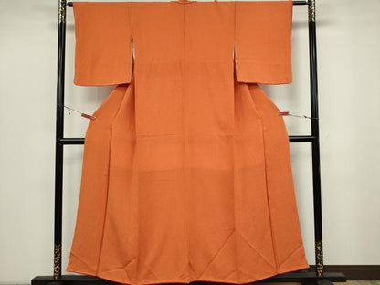 平和屋着物■江戸小紋　鮫小紋柄　鬼しぼ縮緬　正絹　逸品　CABB1785ou