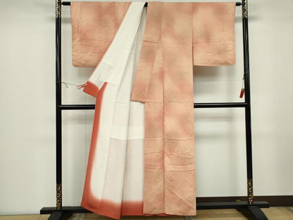平和屋着物■上質な小紋　雪輪青海波地紋　暈し染め　正絹　逸品　CABB1794ou