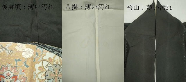 平和屋着物■豪華黒留袖 作家物 地紙花鳥文 金銀彩 正絹 逸品 CABB1807ou
