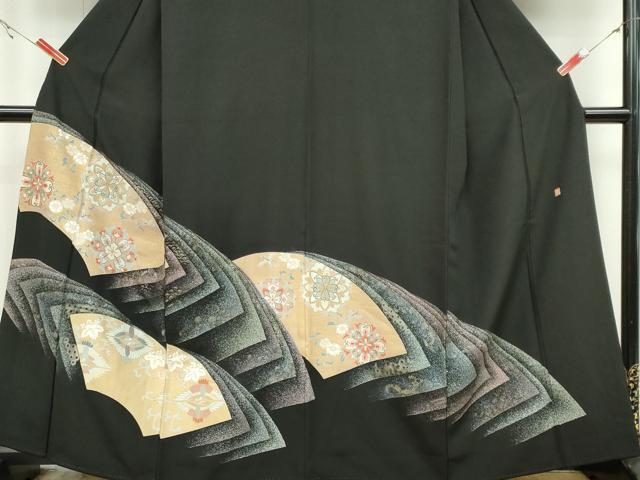 平和屋着物■豪華黒留袖 作家物 地紙花鳥文 金銀彩 正絹 逸品 CABB1807ou
