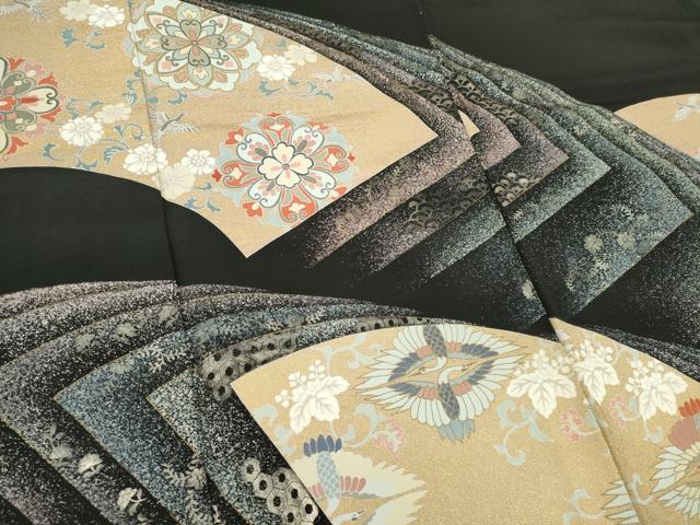 平和屋着物■豪華黒留袖 作家物 地紙花鳥文 金銀彩 正絹 逸品 CABB1807ou