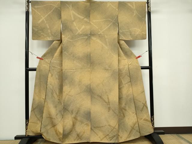 平和屋着物■上質な小紋　霞文　暈し染め　正絹　逸品　CABB1808ou