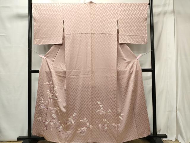 平和屋着物■豪華色留袖 刺繍 雲取り草花文 金糸 正絹 逸品 CABB1850ou