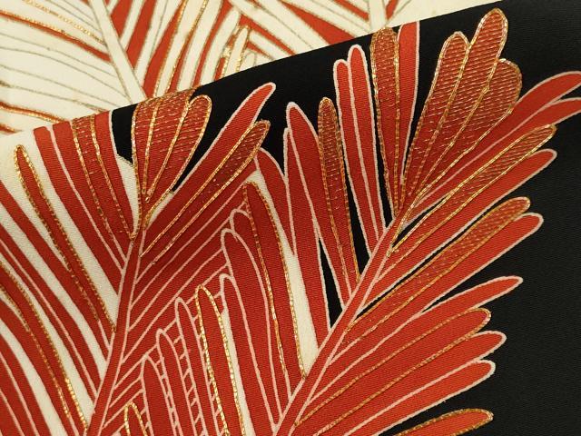 平和屋着物■豪華黒留袖 駒刺繍 若松文 金彩 正絹 逸品 CABB1868ou
