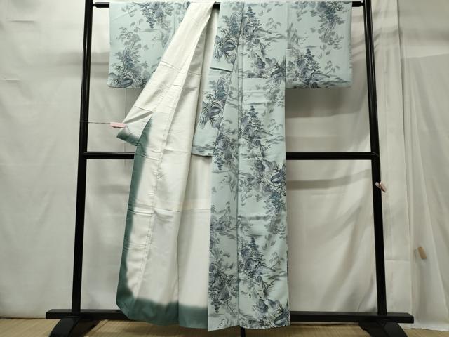 平和屋着物■小紋 手描き 風景文 洗える着物 CABB1926ou