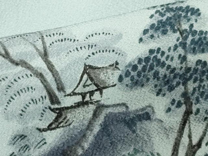 平和屋着物■小紋 手描き 風景文 洗える着物 CABB1926ou