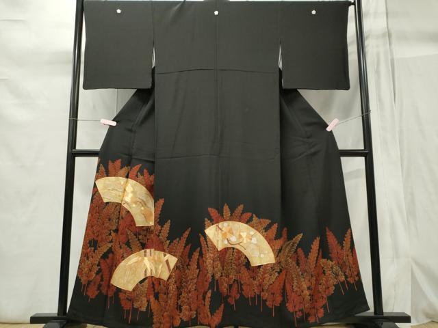 平和屋着物■豪華黒留袖 松竹梅 金彩 正絹 逸品 CABB1954ou